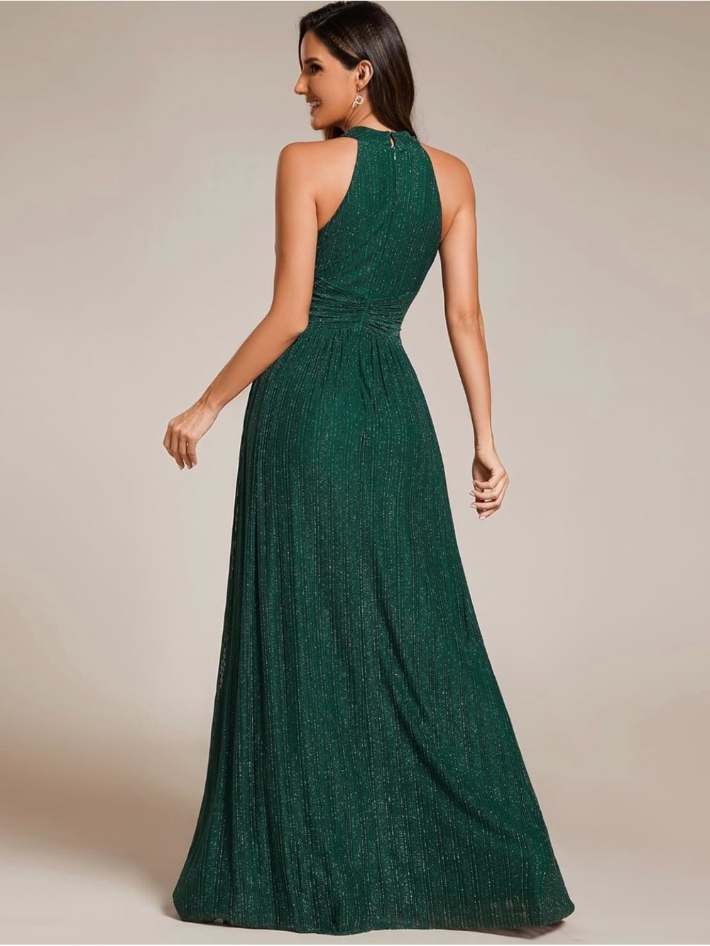 Green Sparkly Prom Dress - Picture 2 of 7